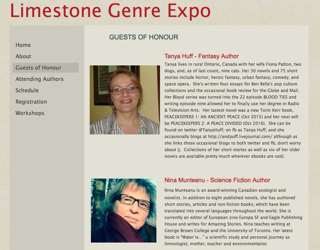 Nina-SF GOH-Limestone Genre Expo 2016