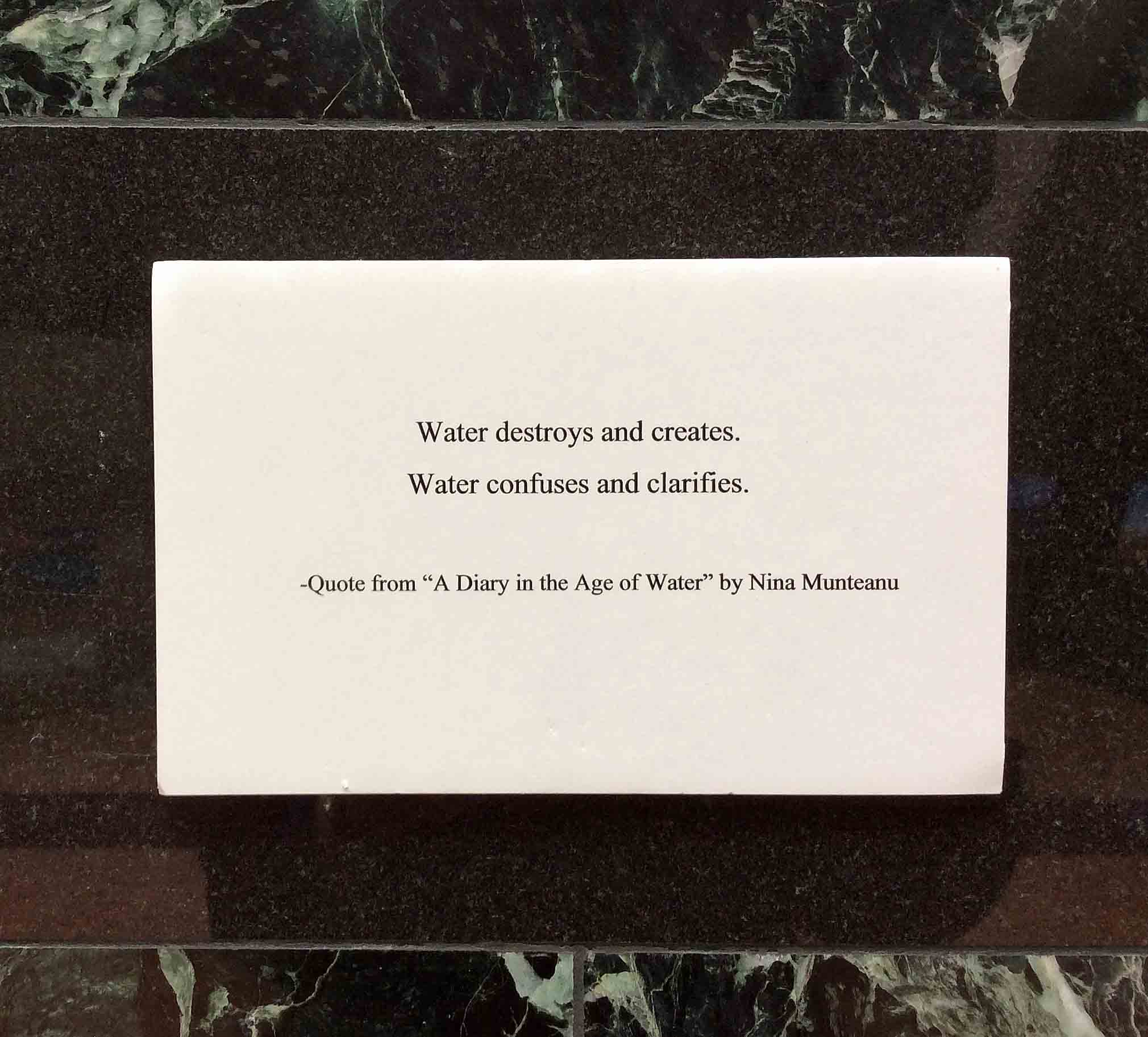 Water-destroys creates-Diary